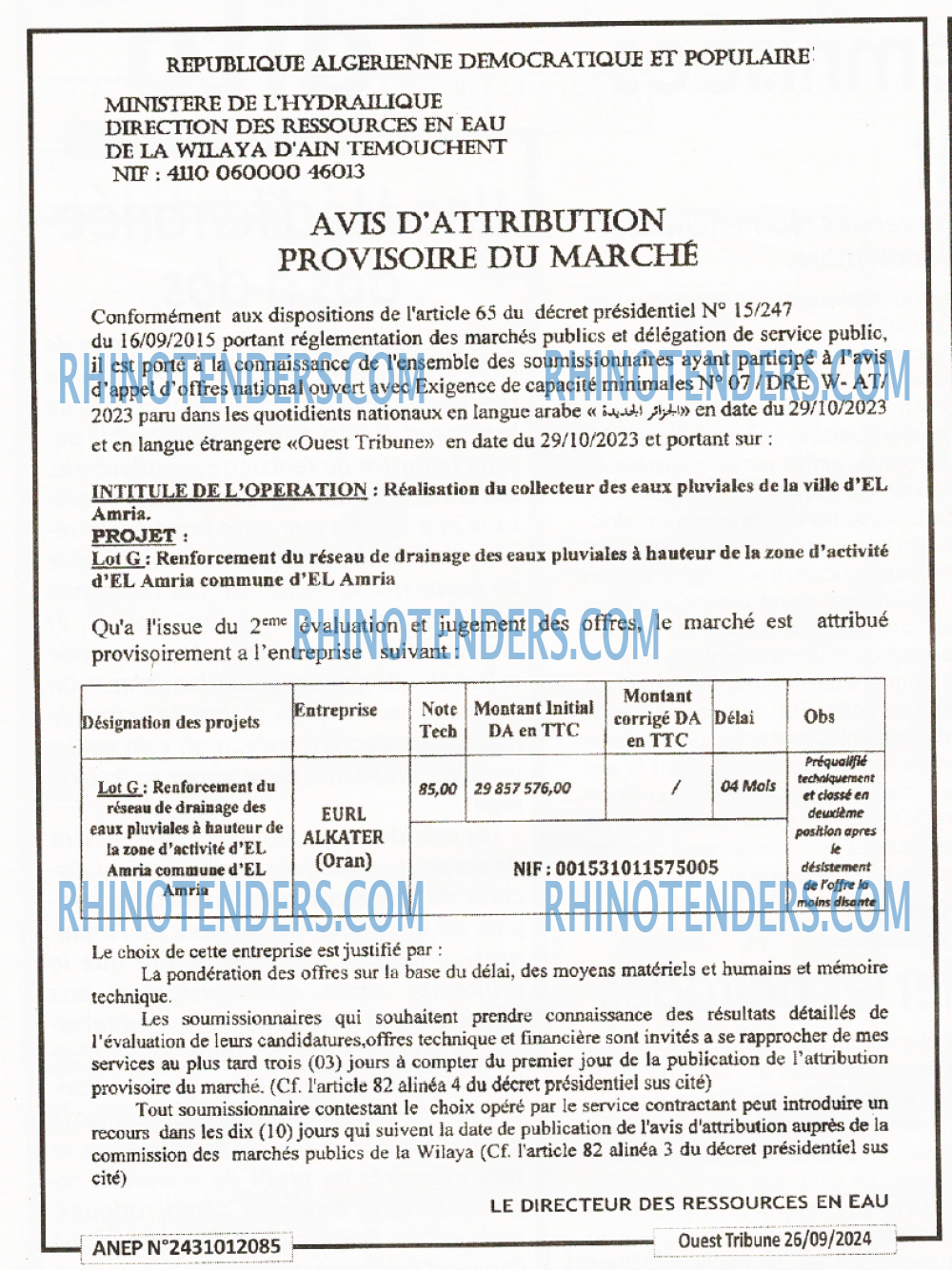 ouest TRIBUNE
