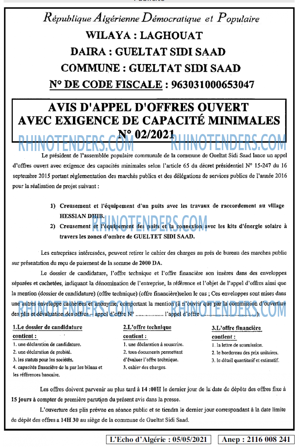 L'ECHO D'ALGERIE