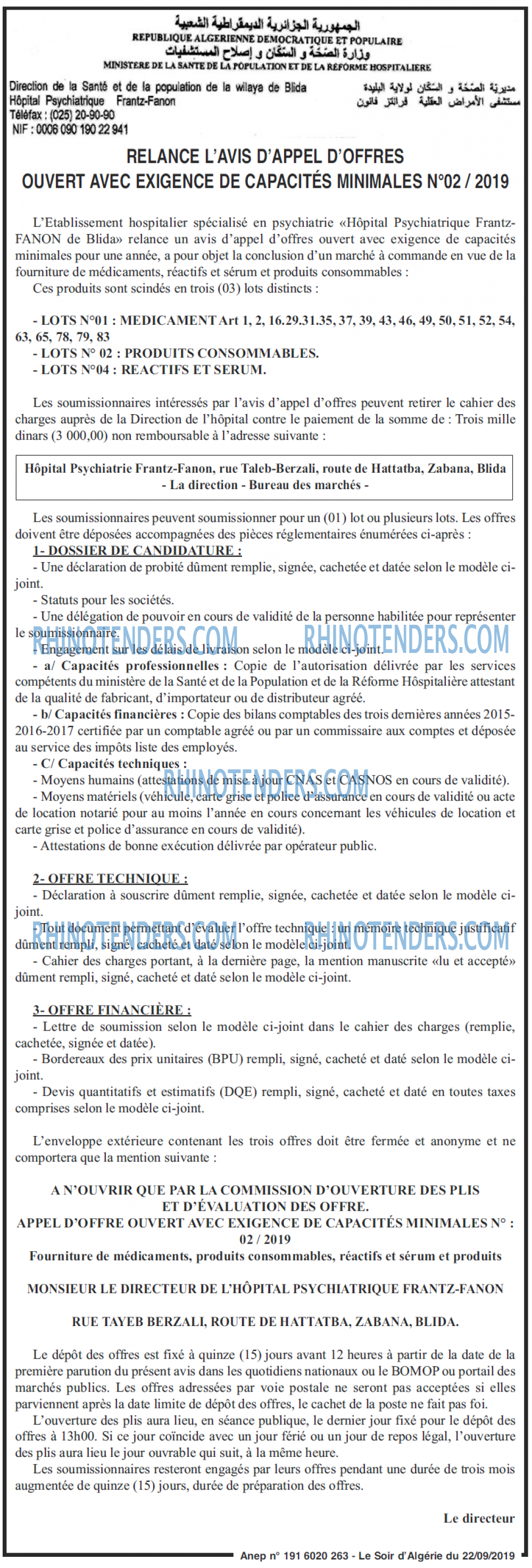 LE SOIR D'ALGERIE