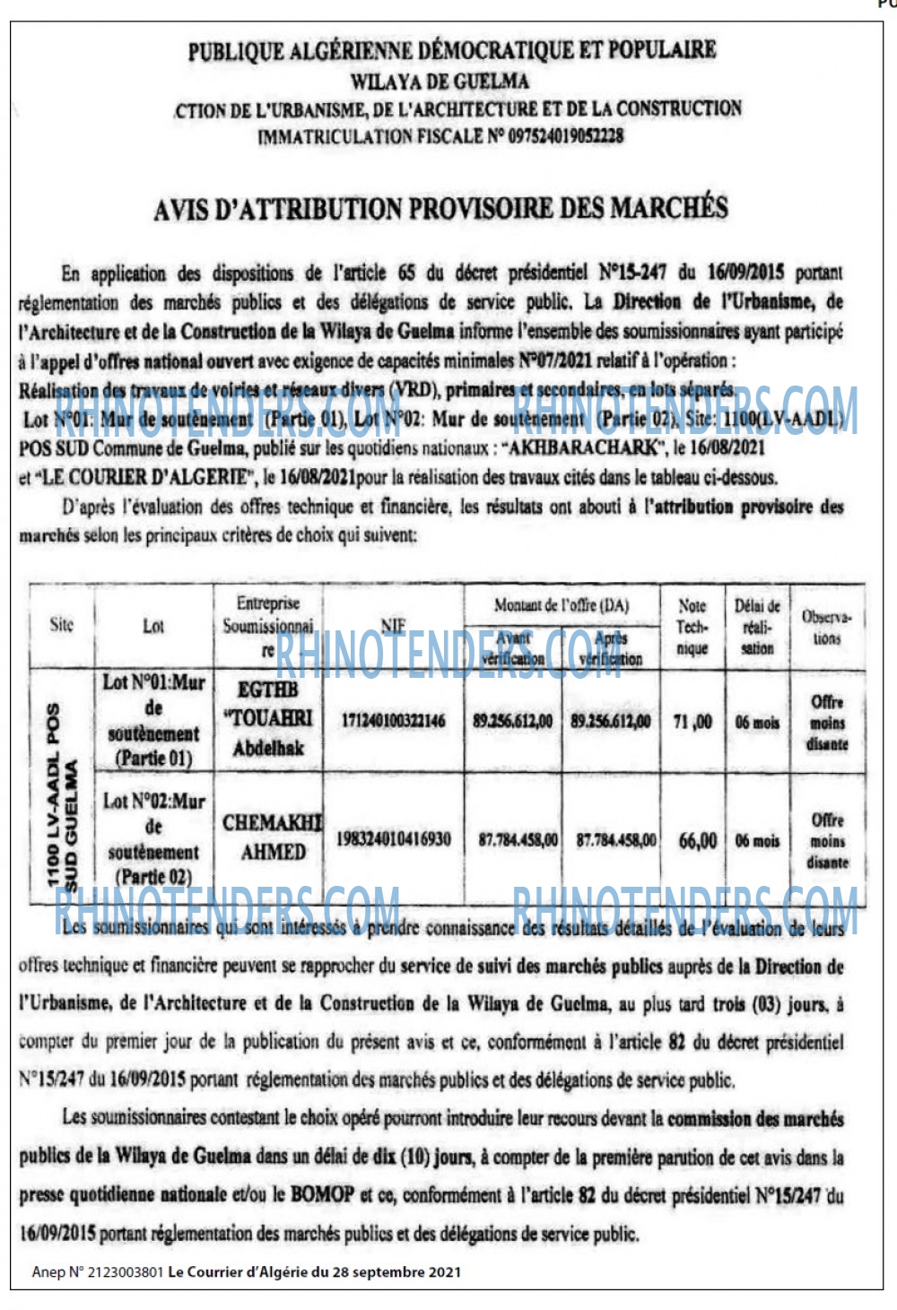 Le Courrier d'Algerie