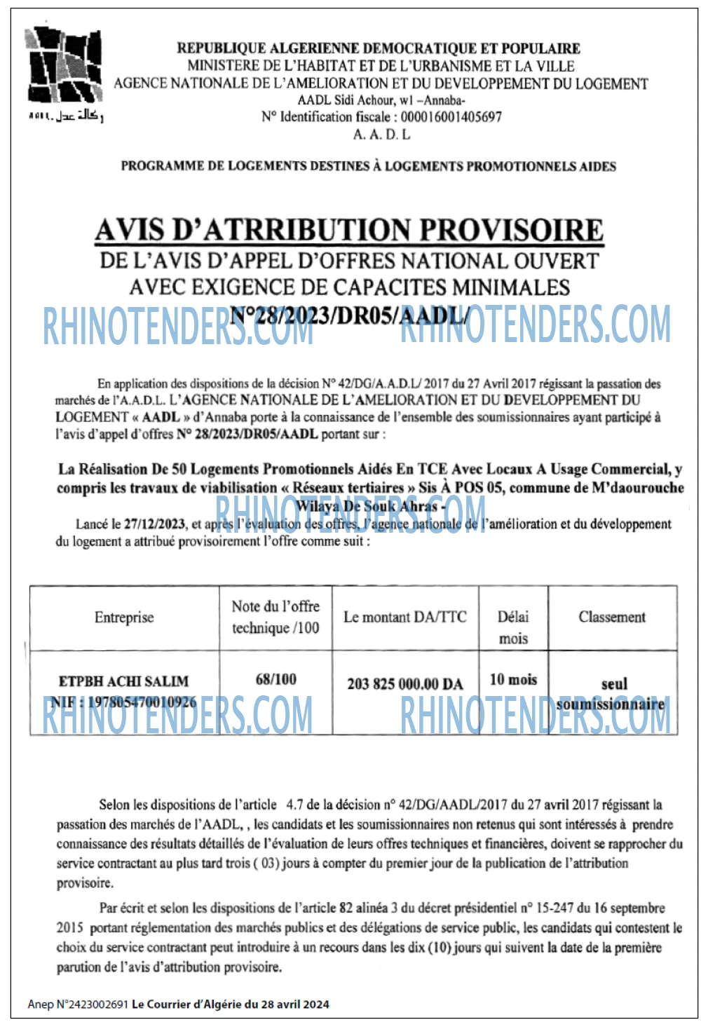Le Courrier d'Algerie