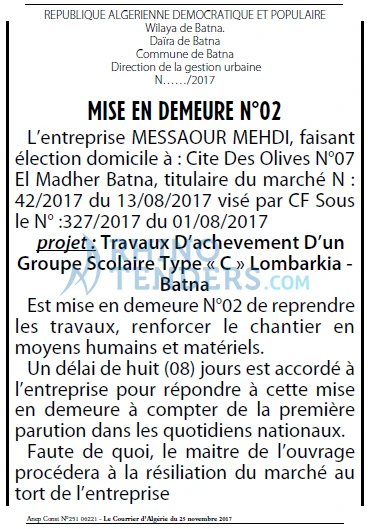 Le Courrier d'Algerie