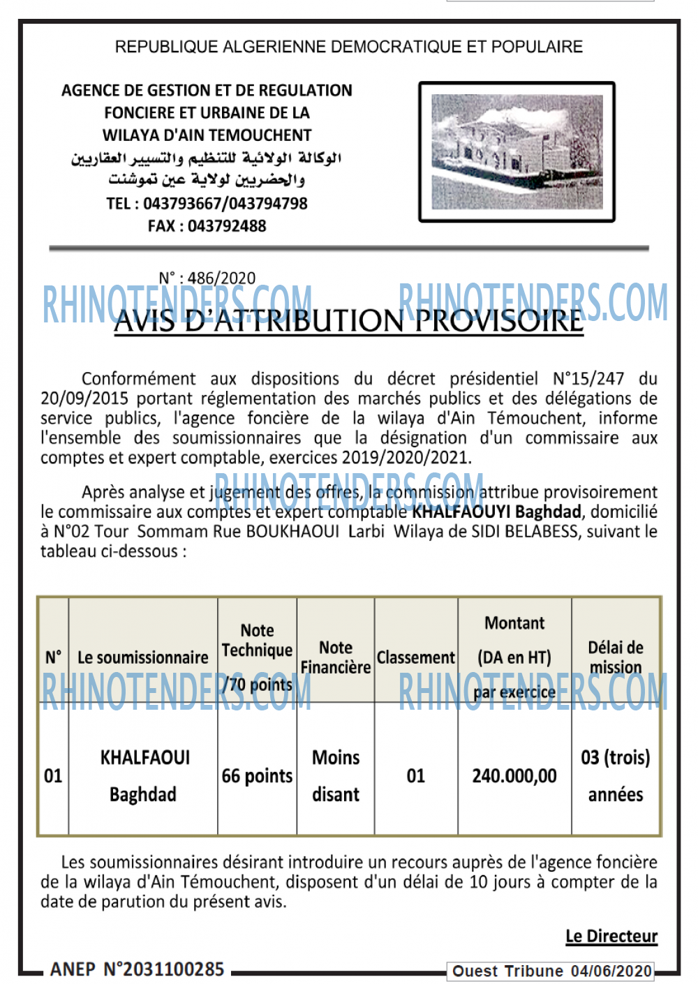 ouest TRIBUNE