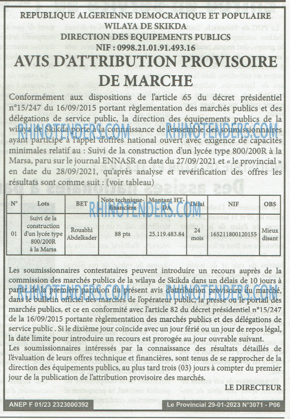 LE PROVINCIAL