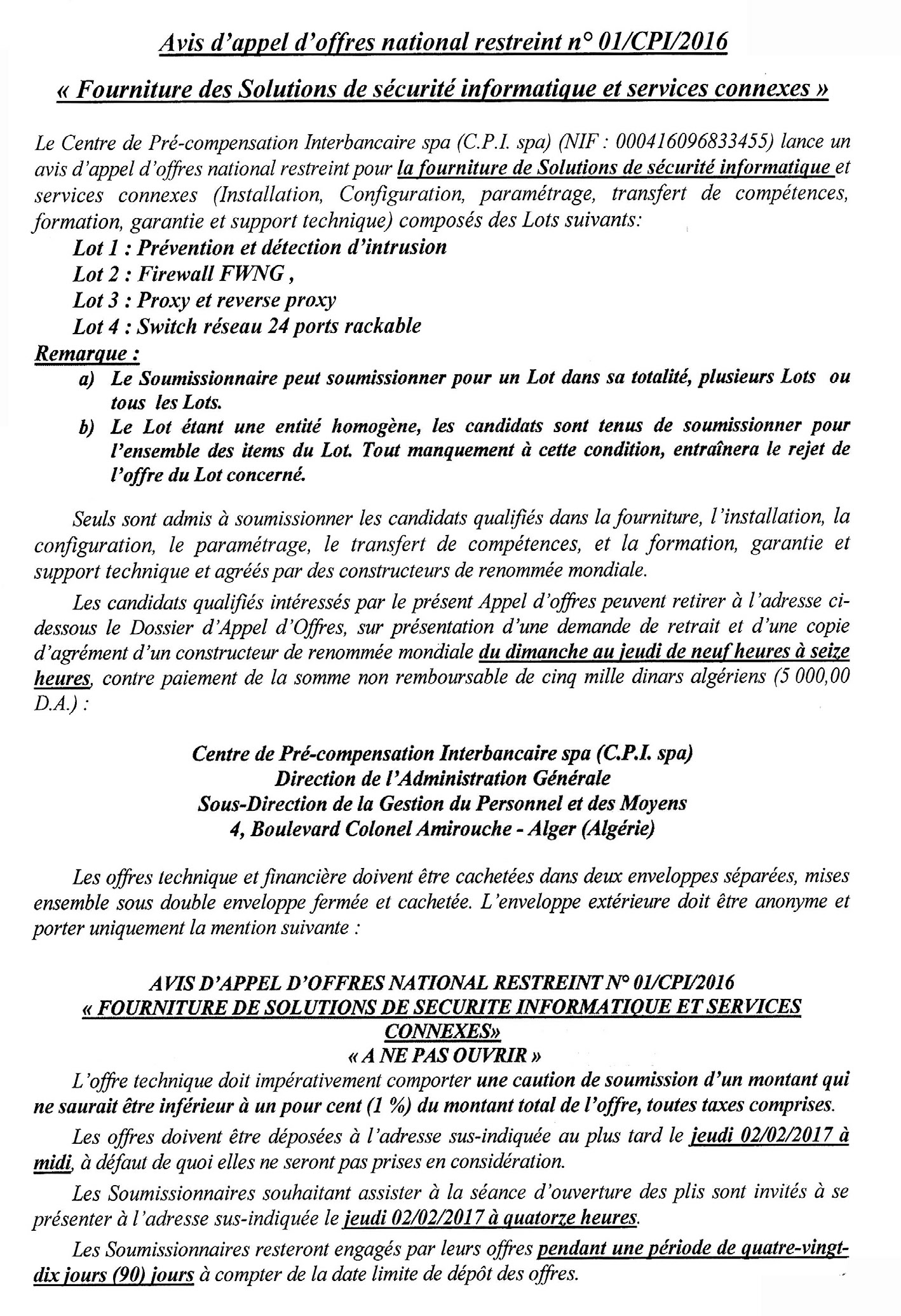 LE SOIR D'ALGERIE