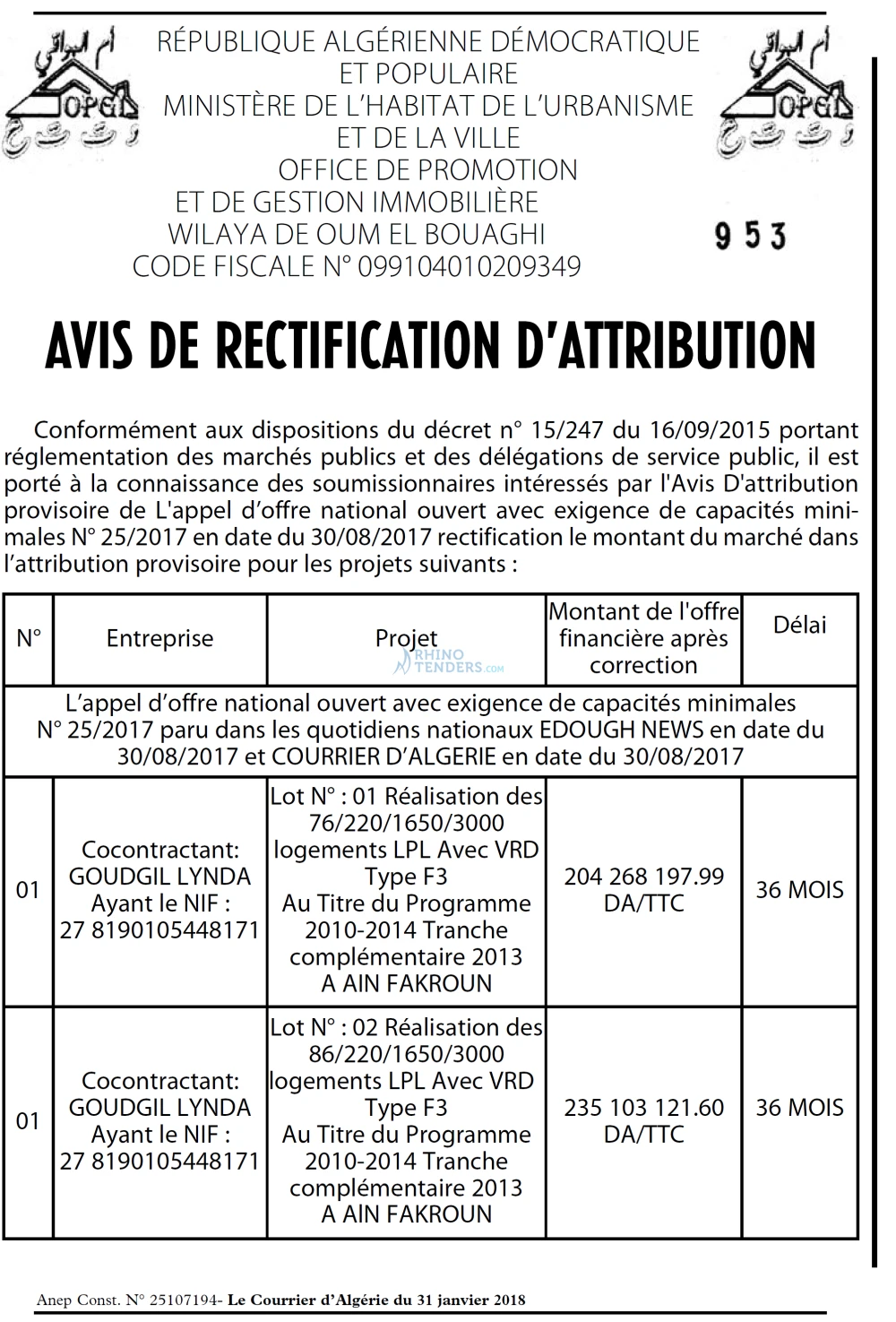 Le Courrier d'Algerie