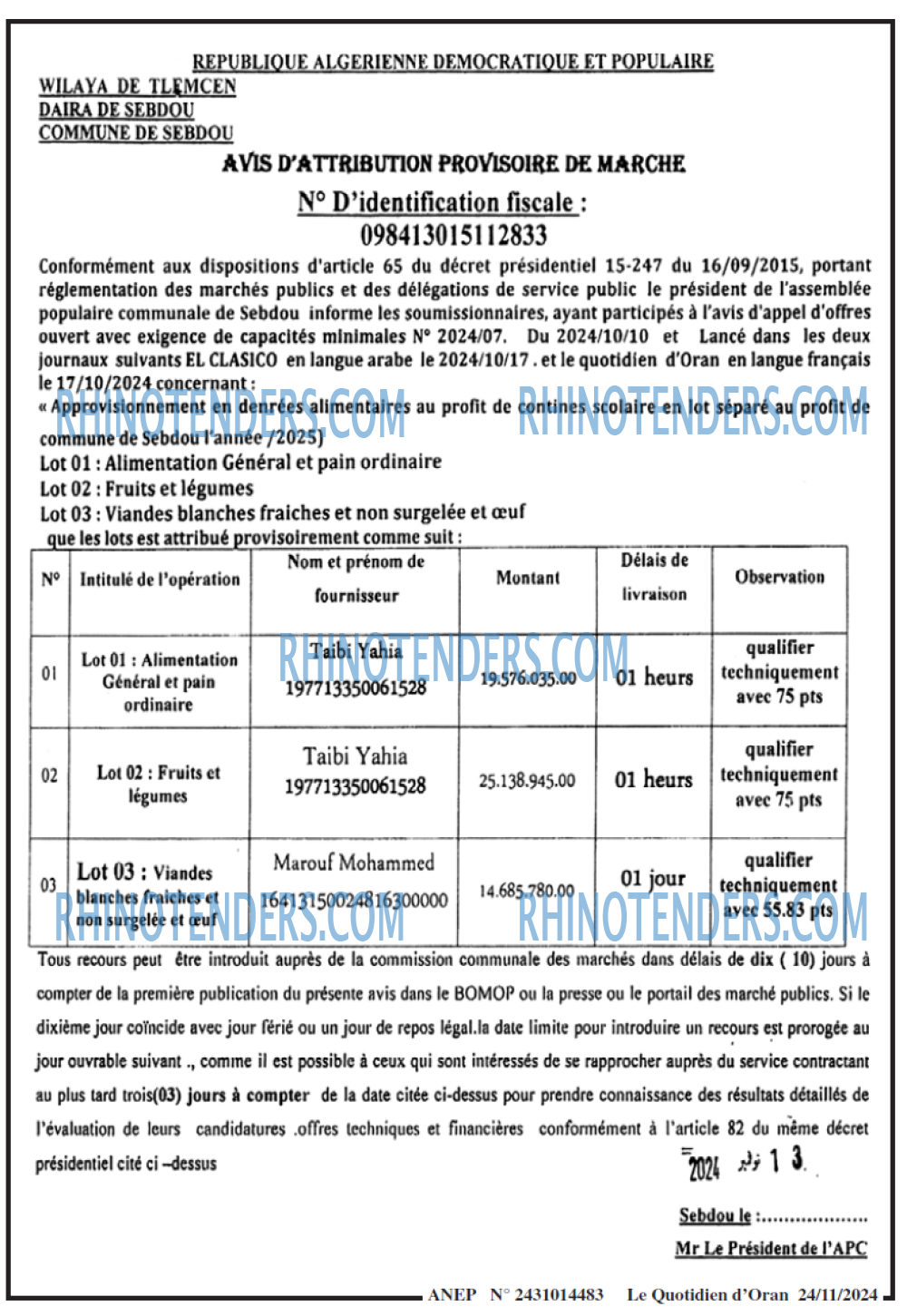 Le Quotidien d'Oran