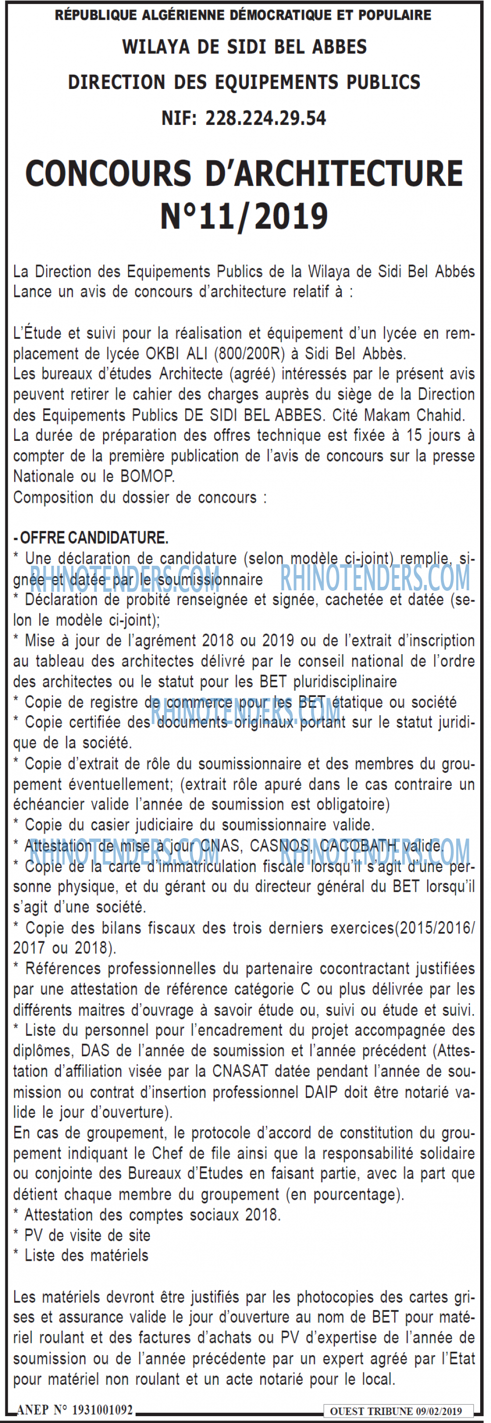 ouest TRIBUNE