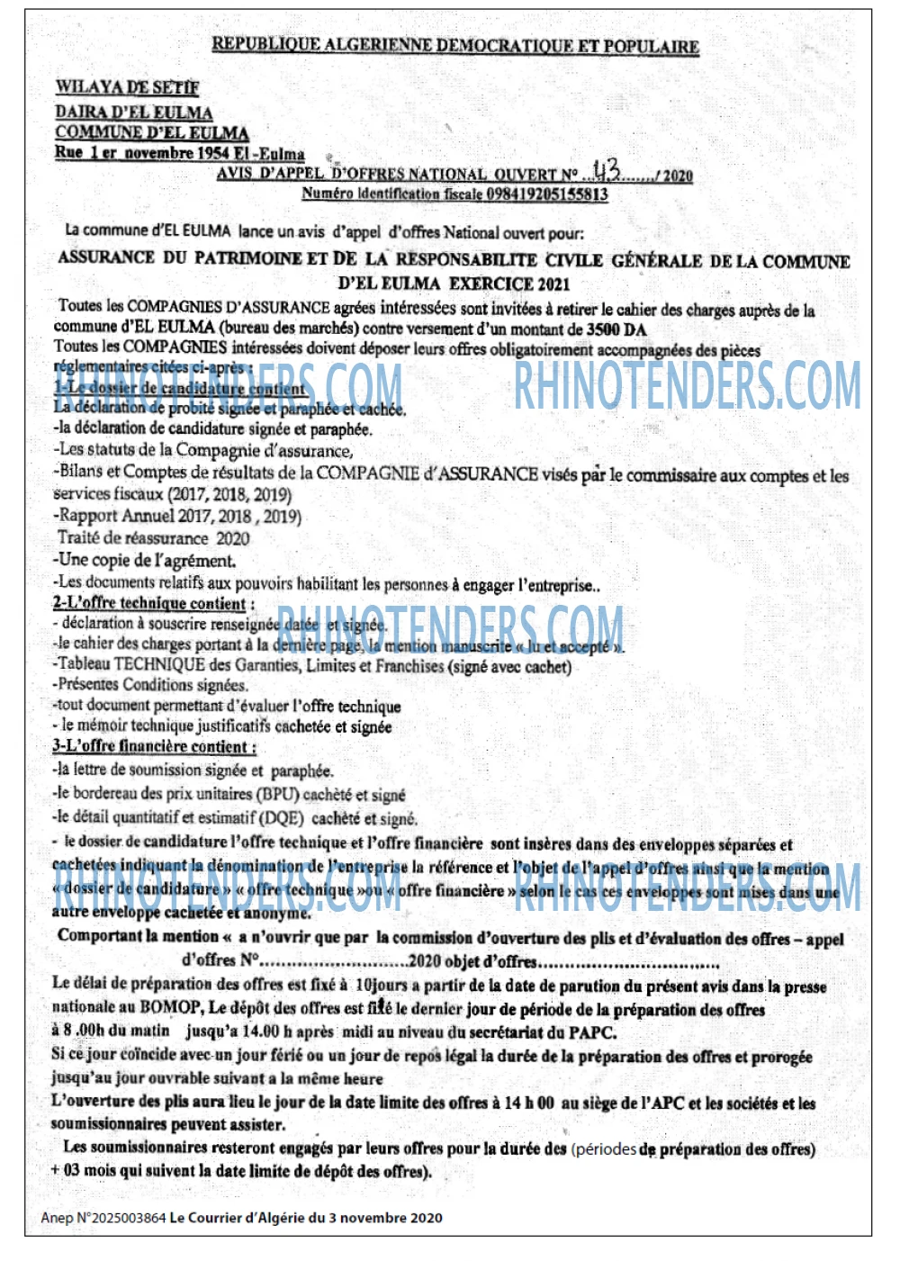 Le Courrier d'Algerie