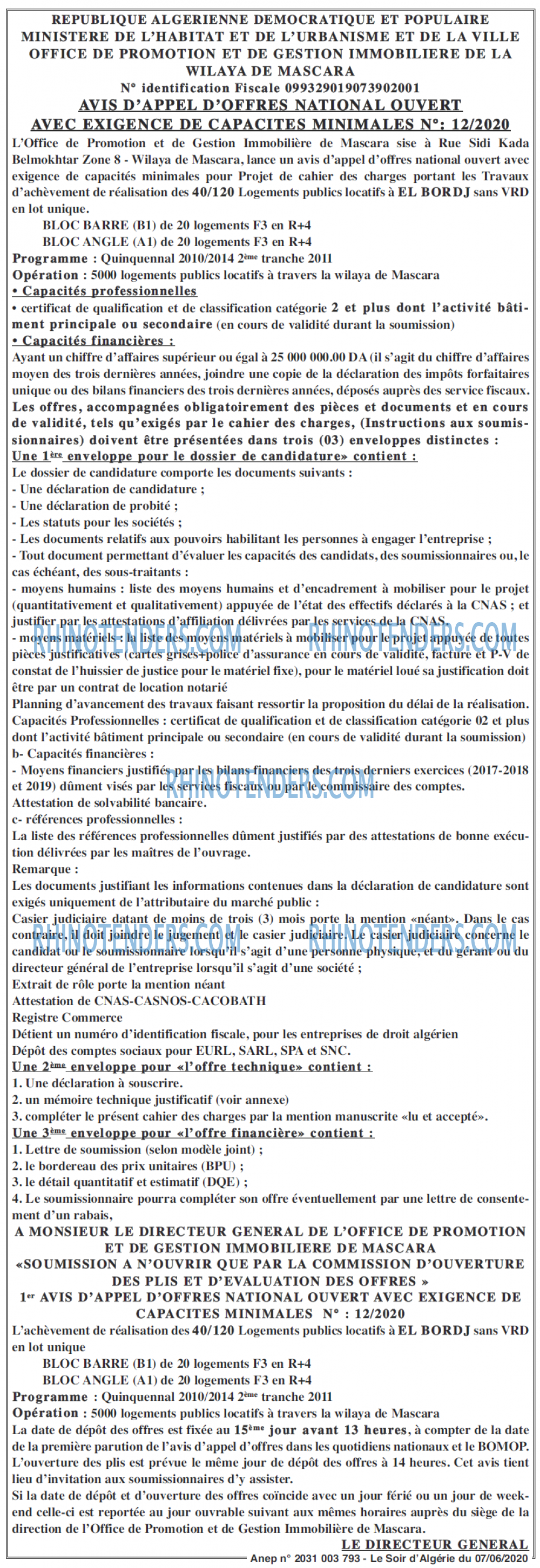 LE SOIR D'ALGERIE
