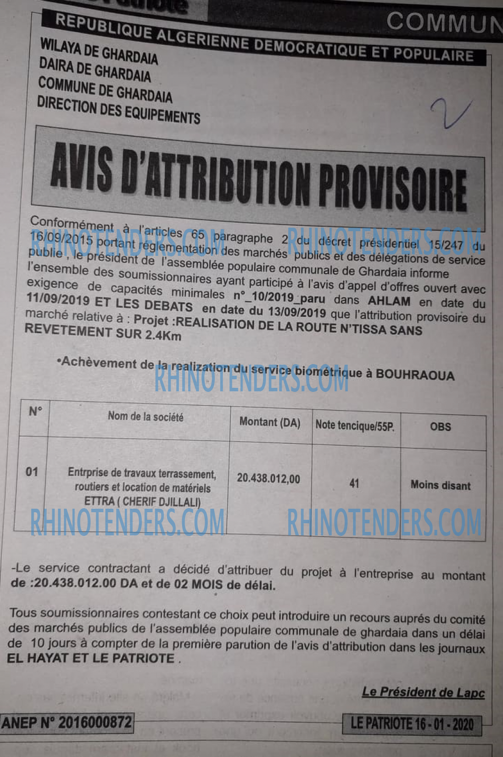 LE PATRIOTE