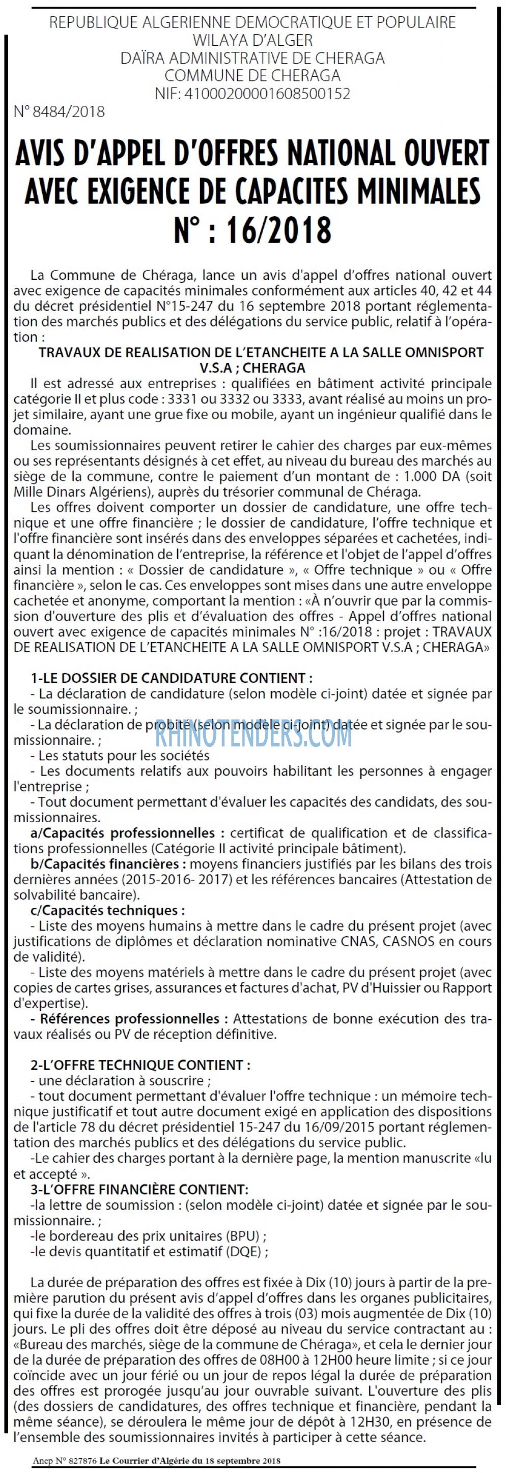 Le Courrier d'Algerie