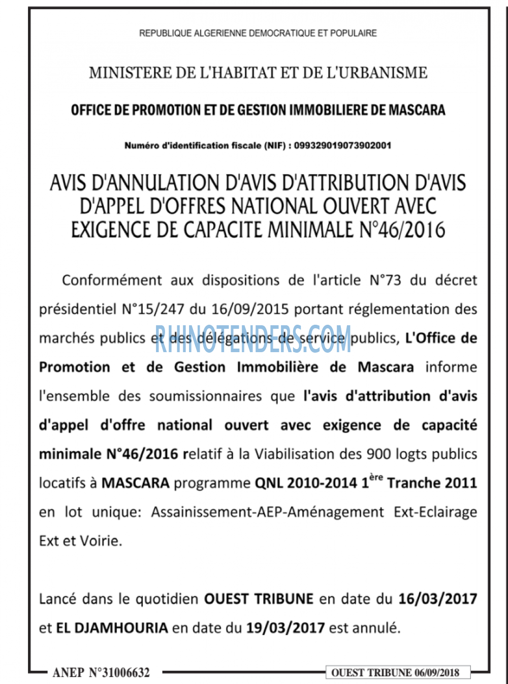 ouest TRIBUNE