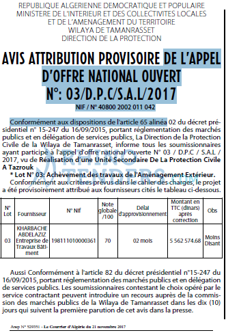Le Courrier d'Algerie