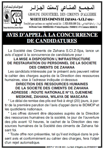 LE SOIR D'ALGERIE