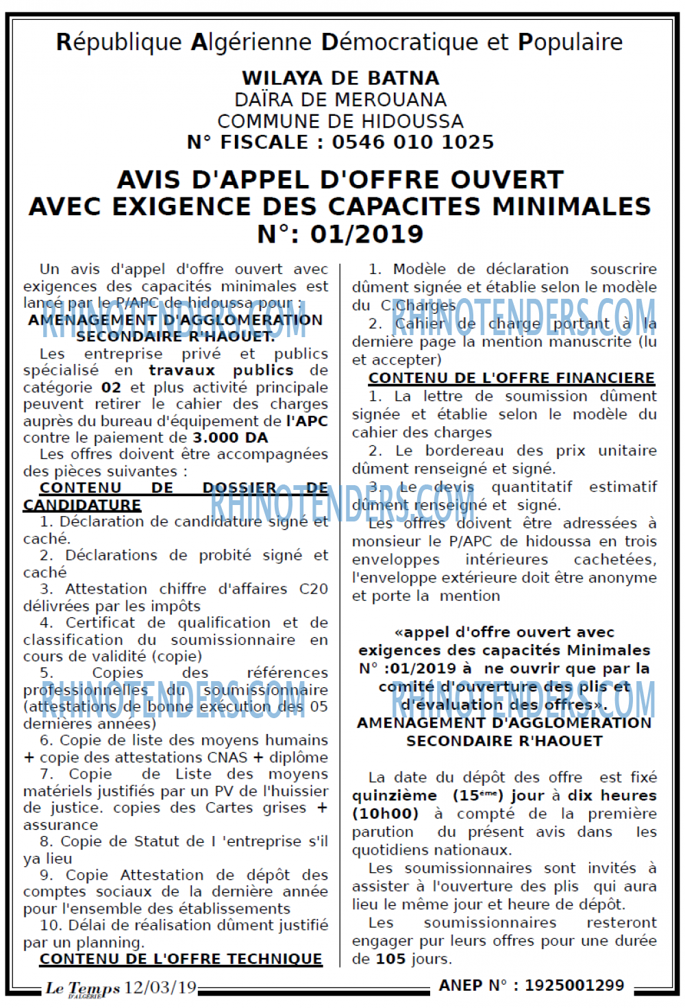 LE TEMPS