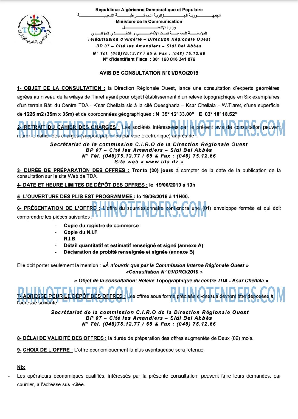 TDA - Télédiffusion d'Algérie