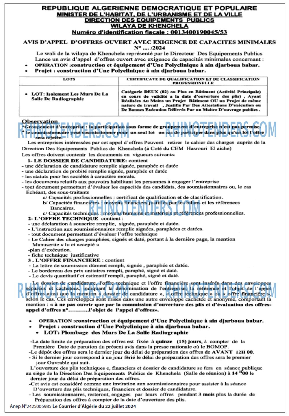 Le Courrier d'Algerie