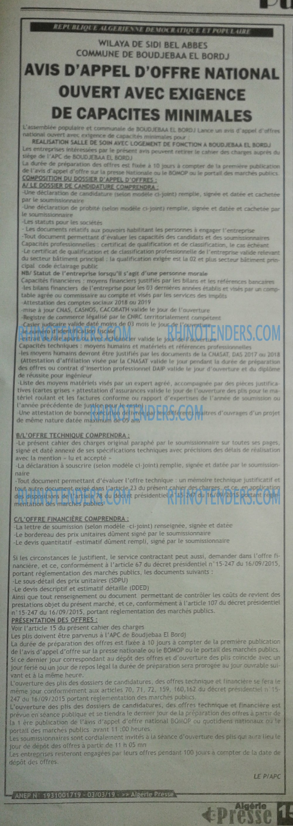 ALGERIE PRESSE