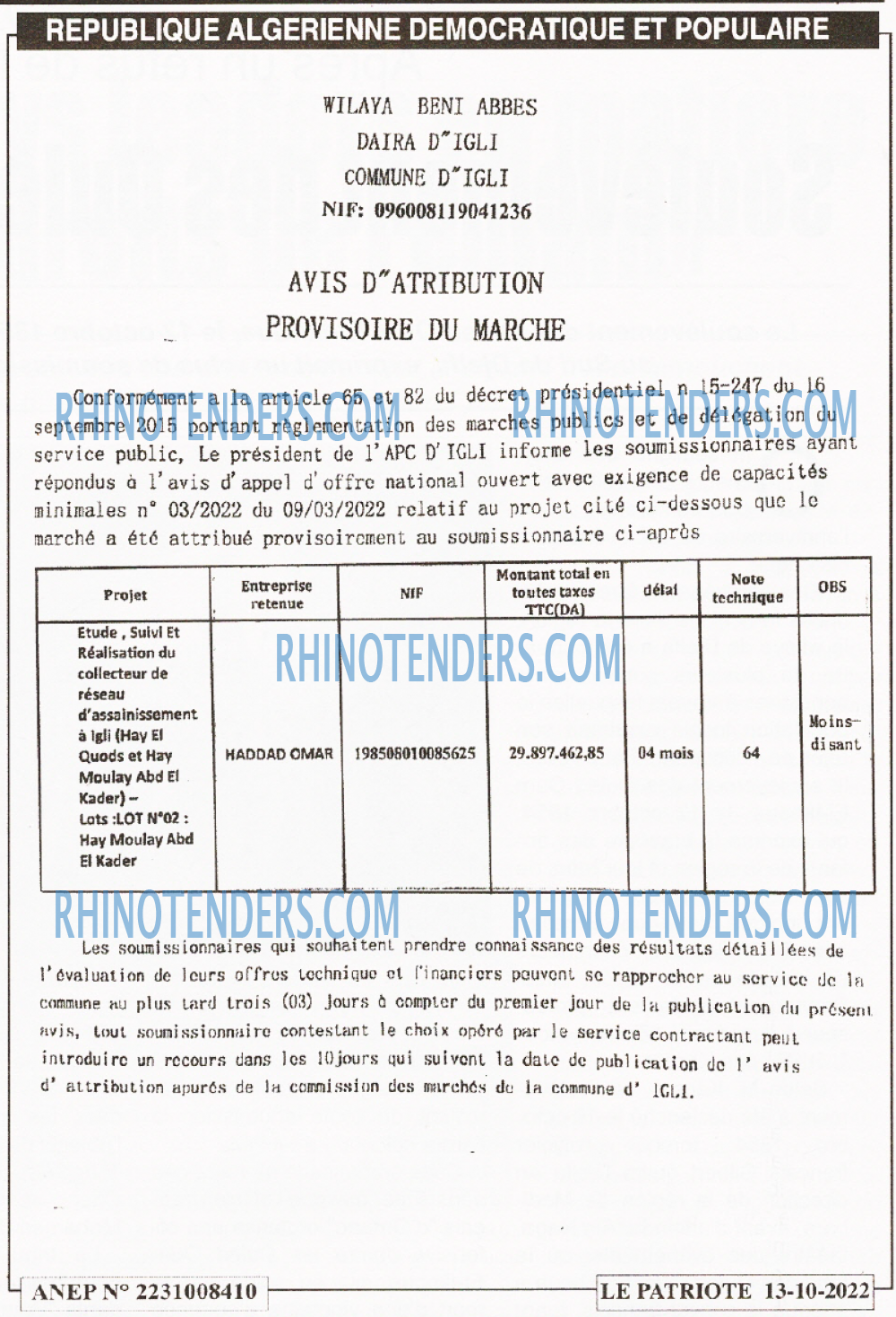LE PATRIOTE