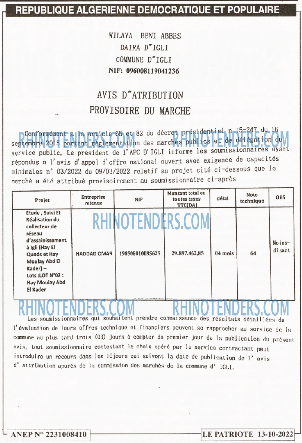 LE PATRIOTE