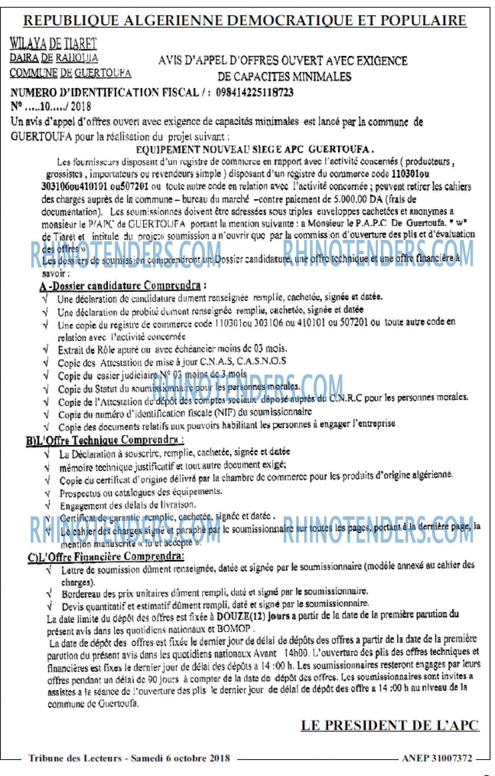 TRIBUNE DES LECTEURS
