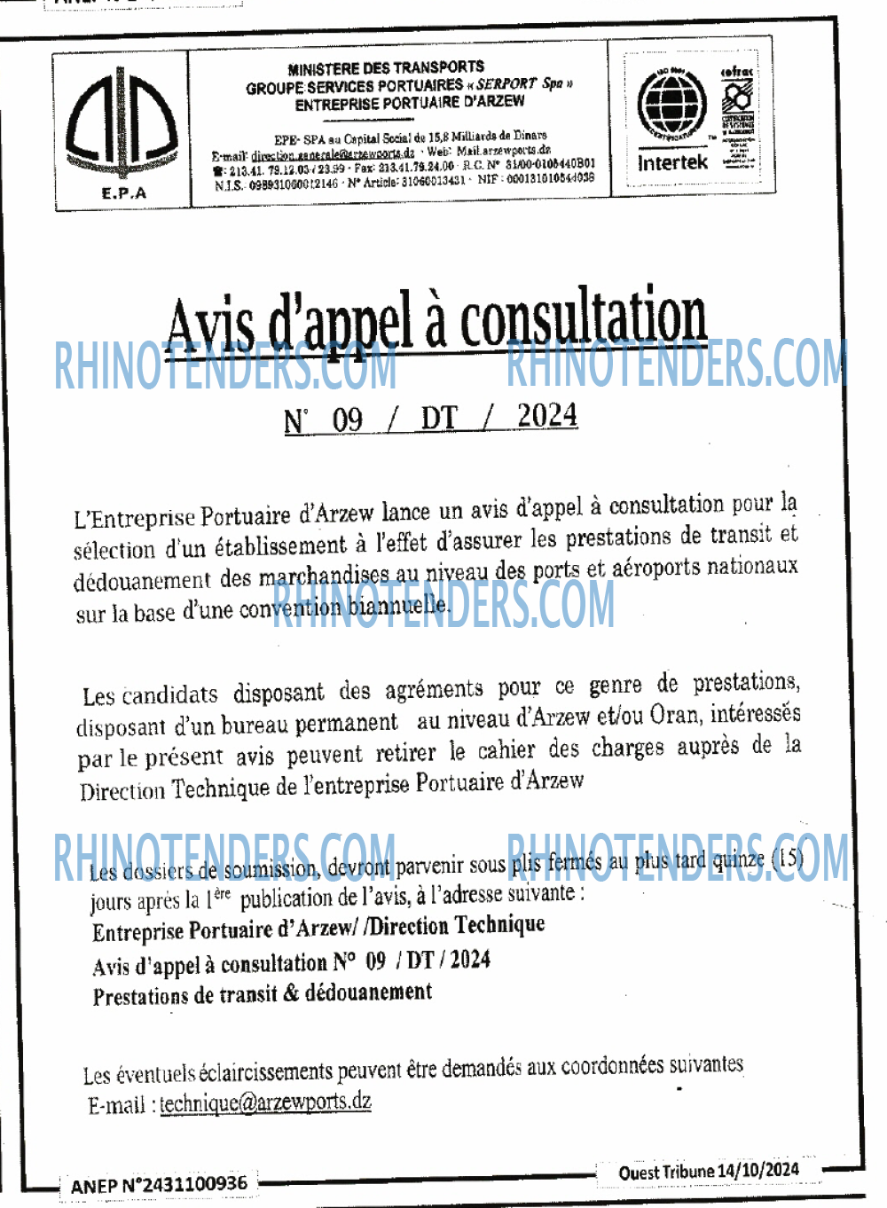 ouest TRIBUNE