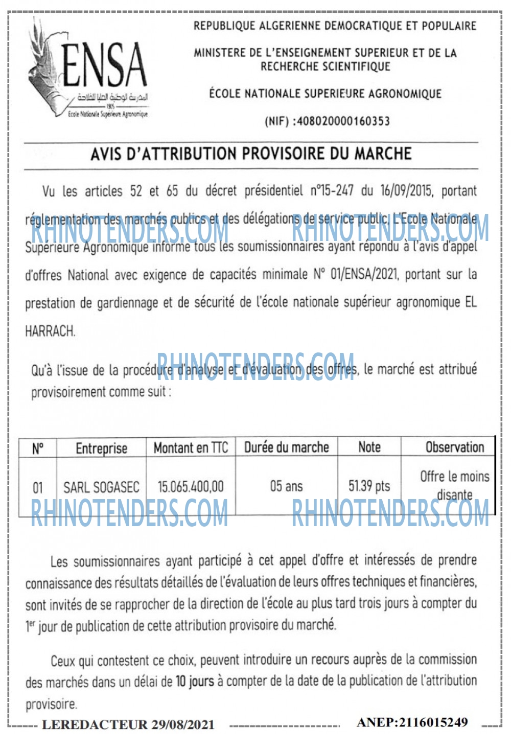 LE REDACTEUR