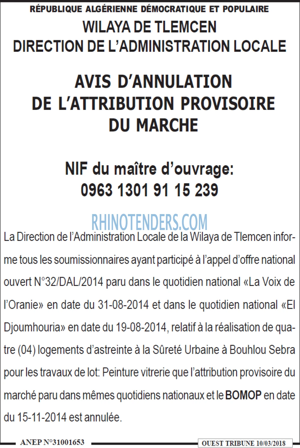 ouest TRIBUNE