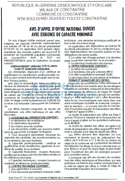 Le Courrier d'Algerie