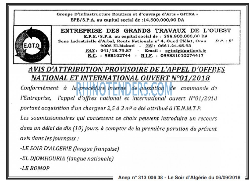 LE SOIR D'ALGERIE
