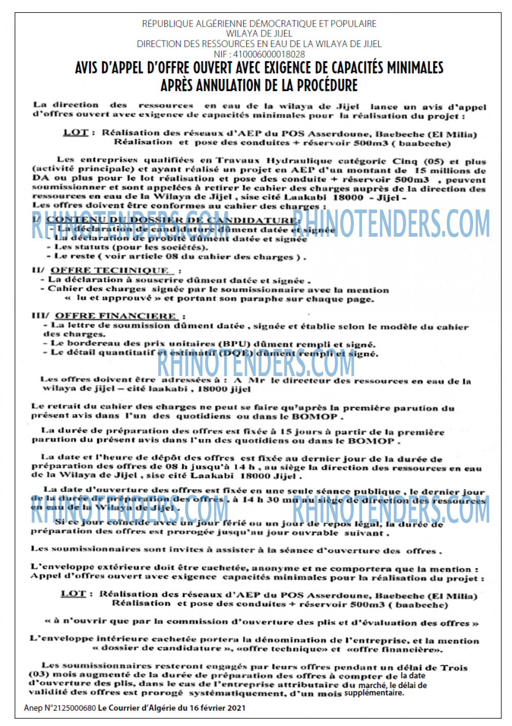 Le Courrier d'Algerie