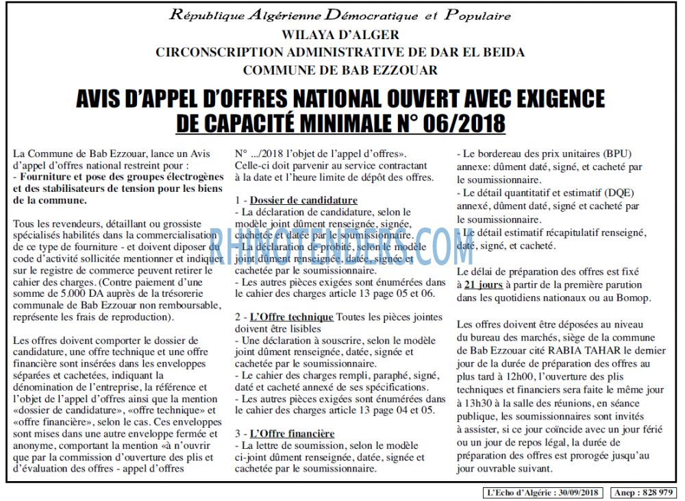 L'ECHO D'ALGERIE