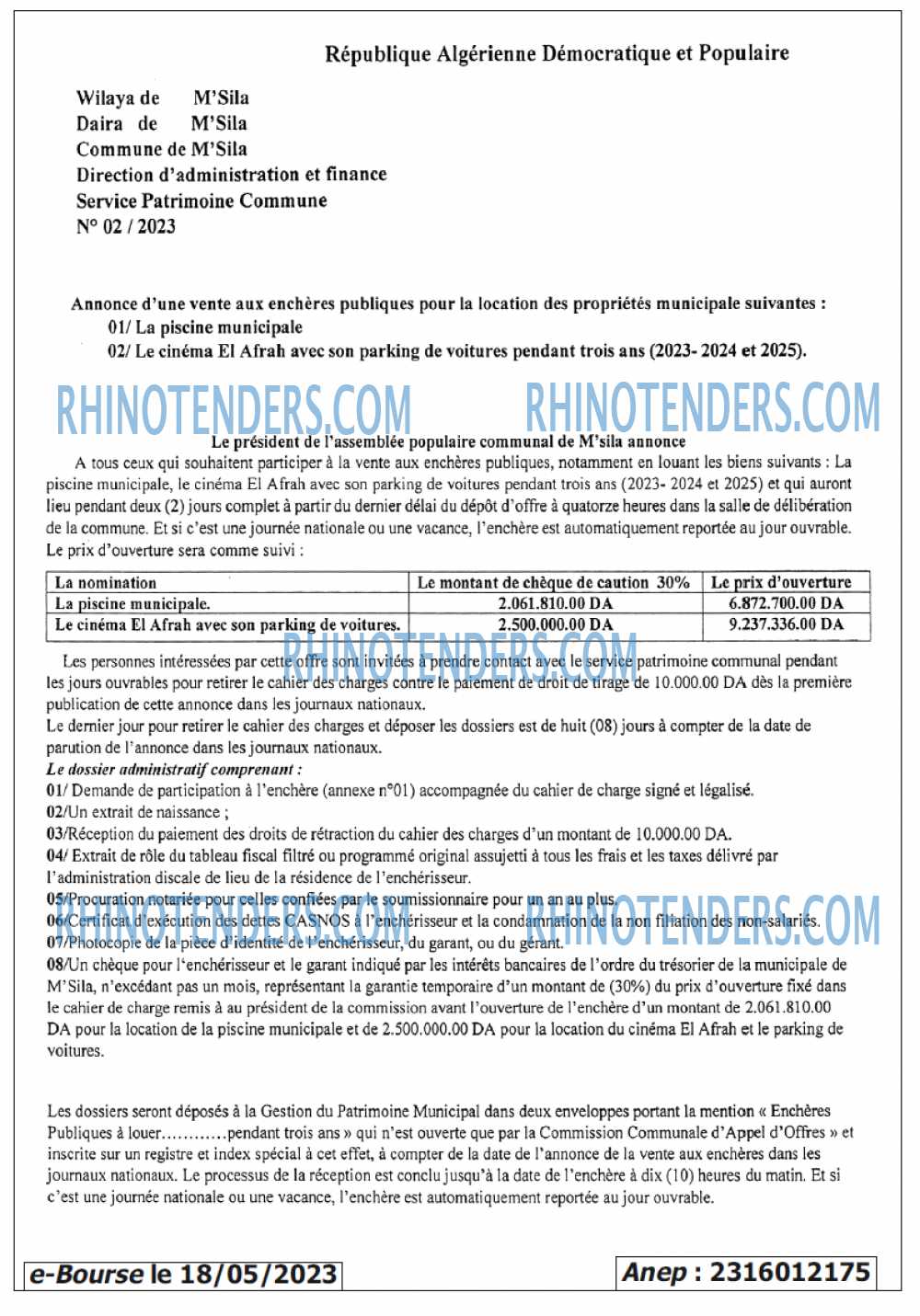 Rhinotenders