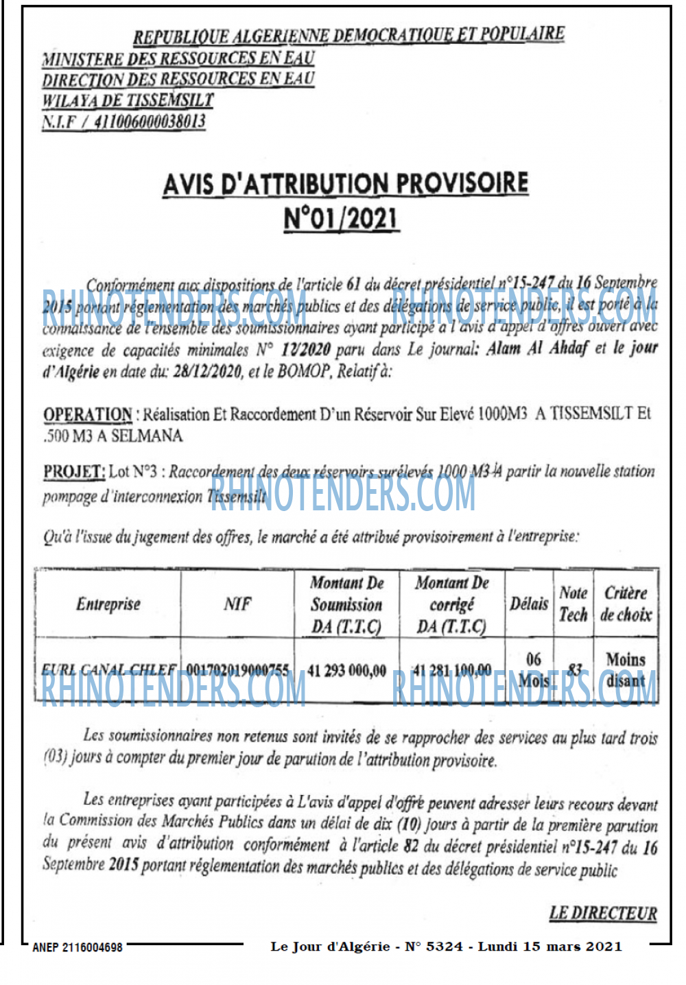 Le Jour d'Algérie