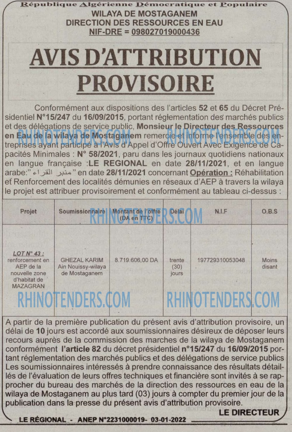 LE REGIONAL