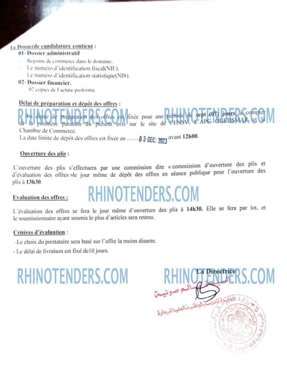 Rhinotenders