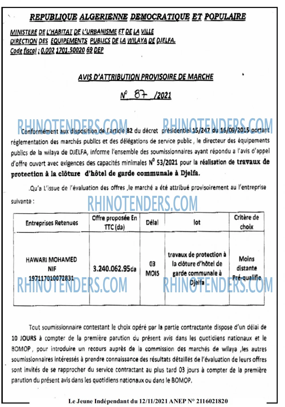 Jeune Independant