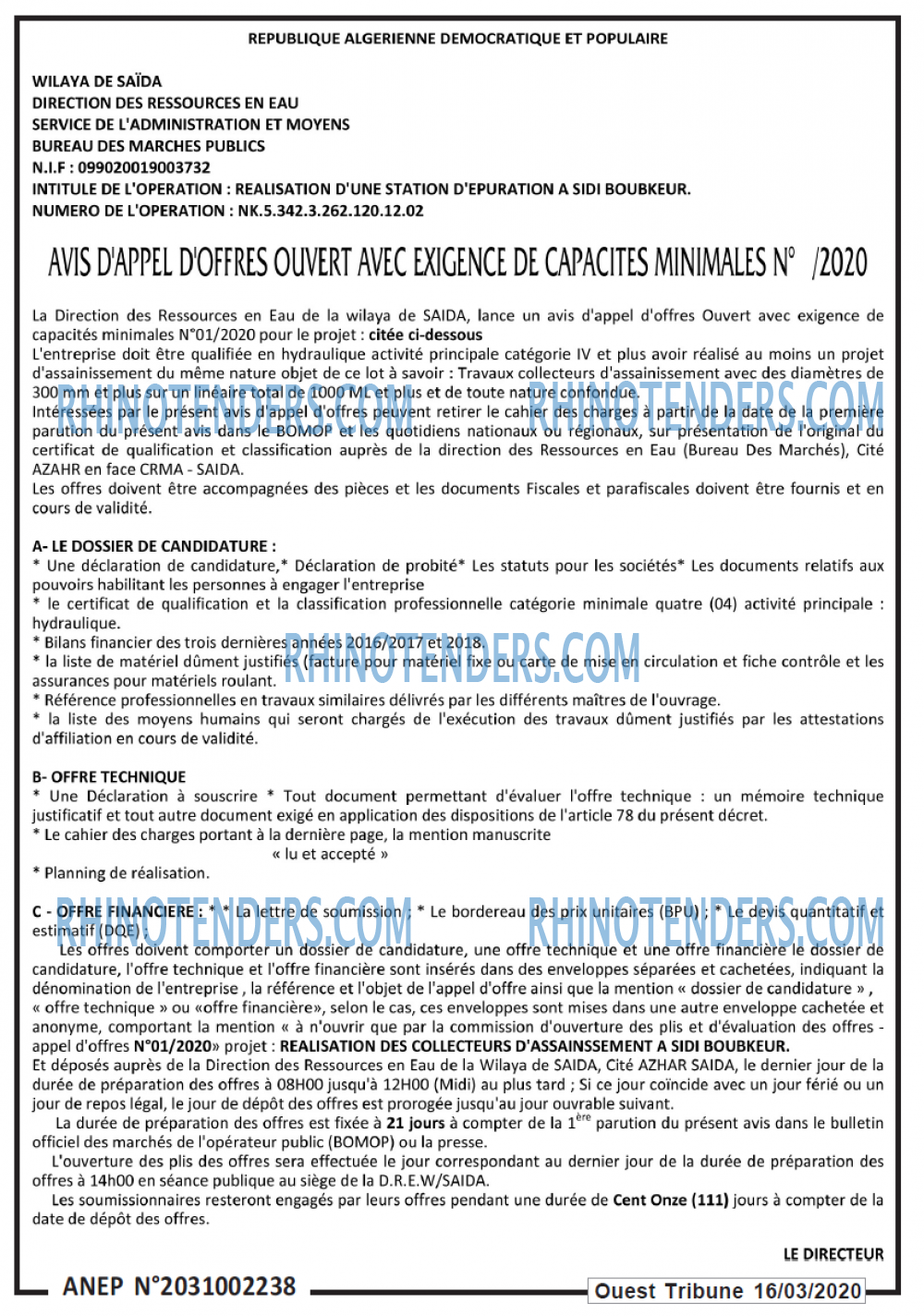 ouest TRIBUNE