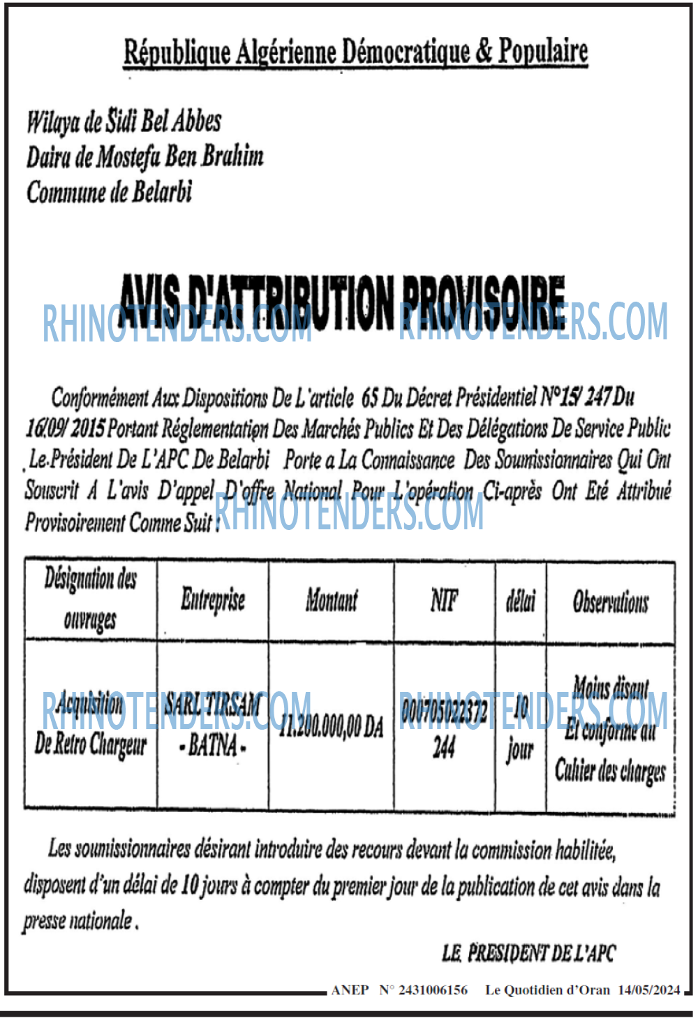 Le Quotidien d'Oran