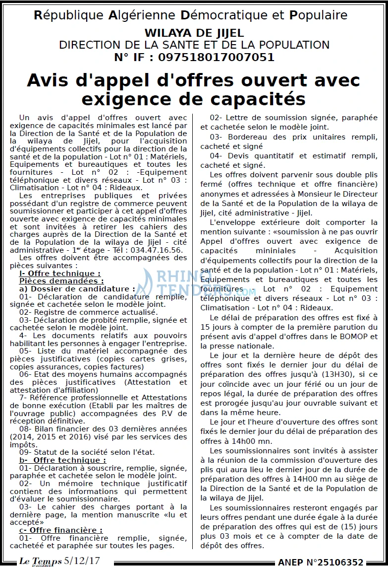 LE TEMPS D'ALGERIE