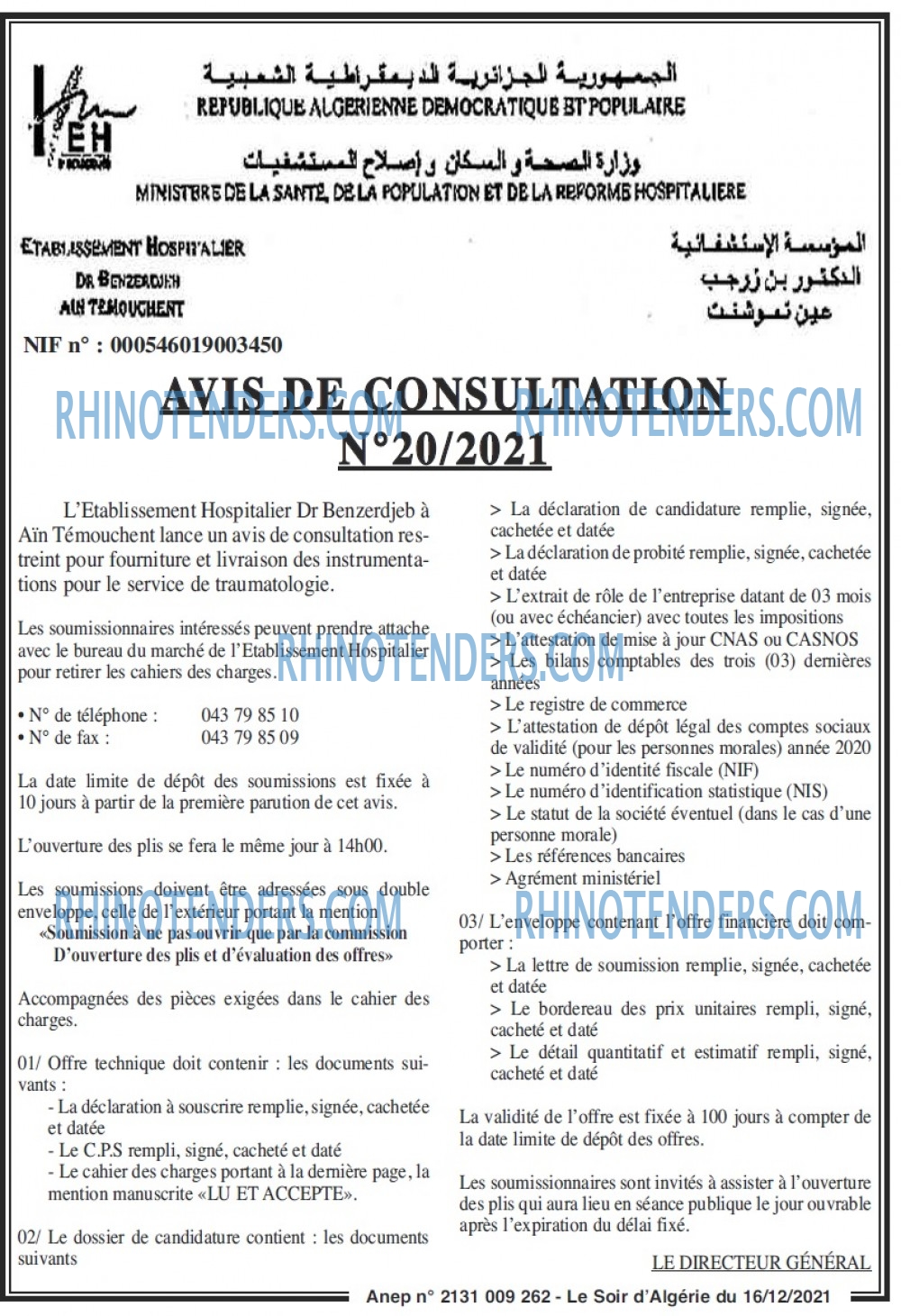 LE SOIR D'ALGERIE