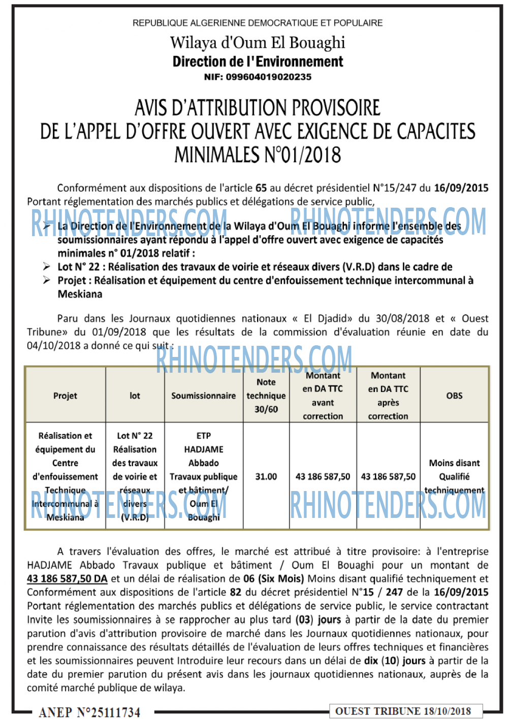 ouest TRIBUNE