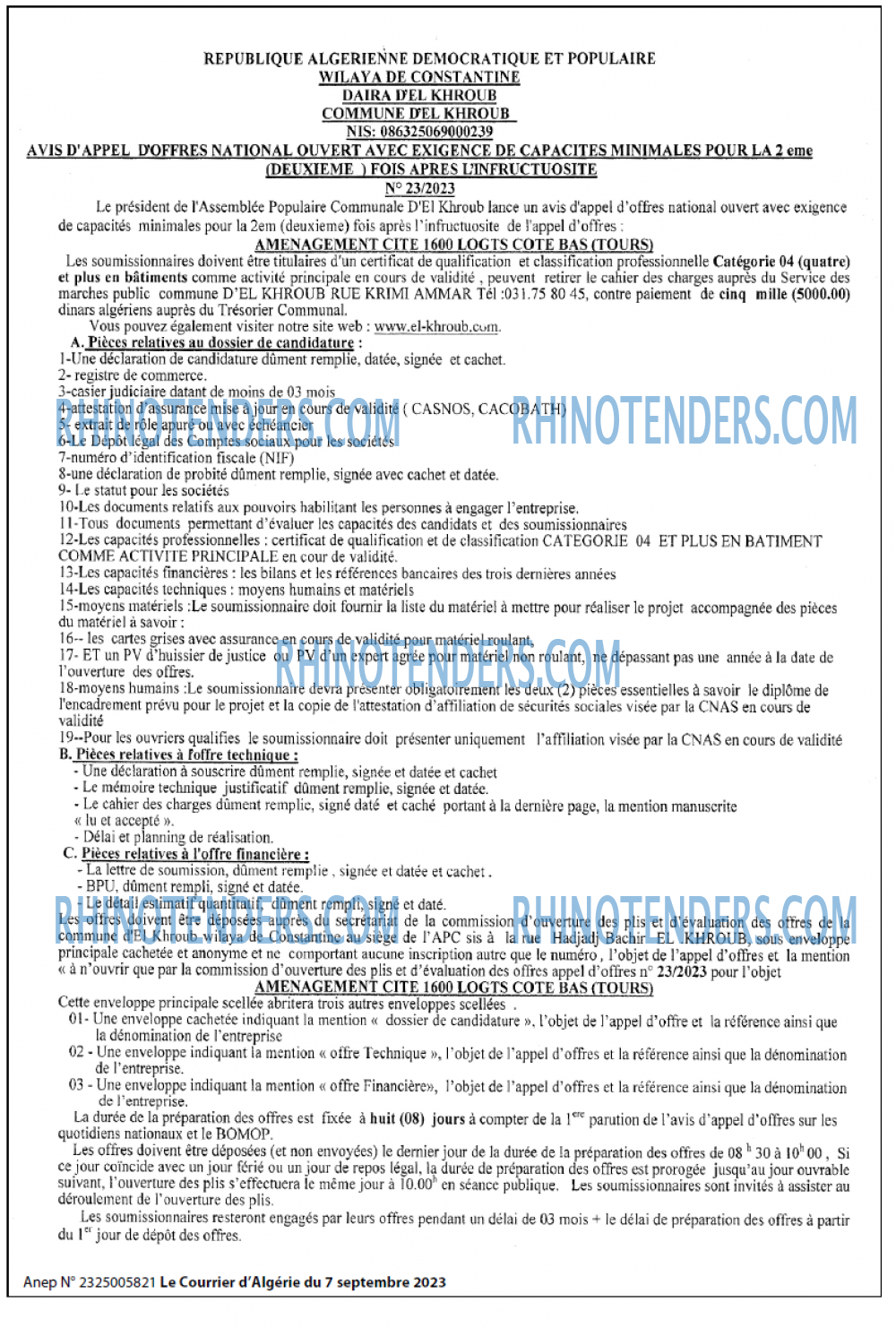 Le Courrier d'Algerie