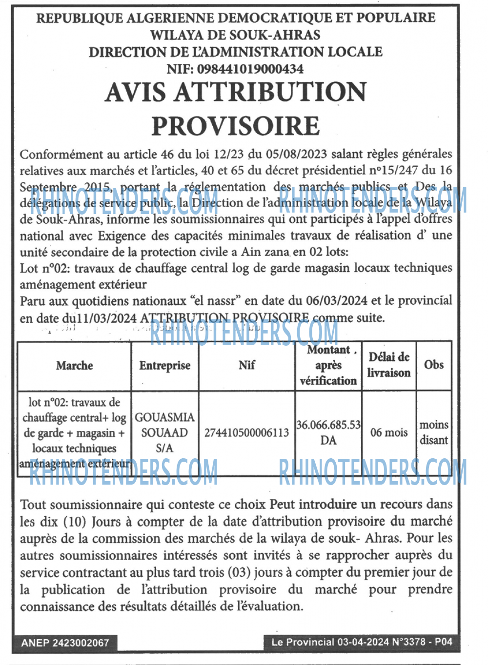LE PROVINCIAL