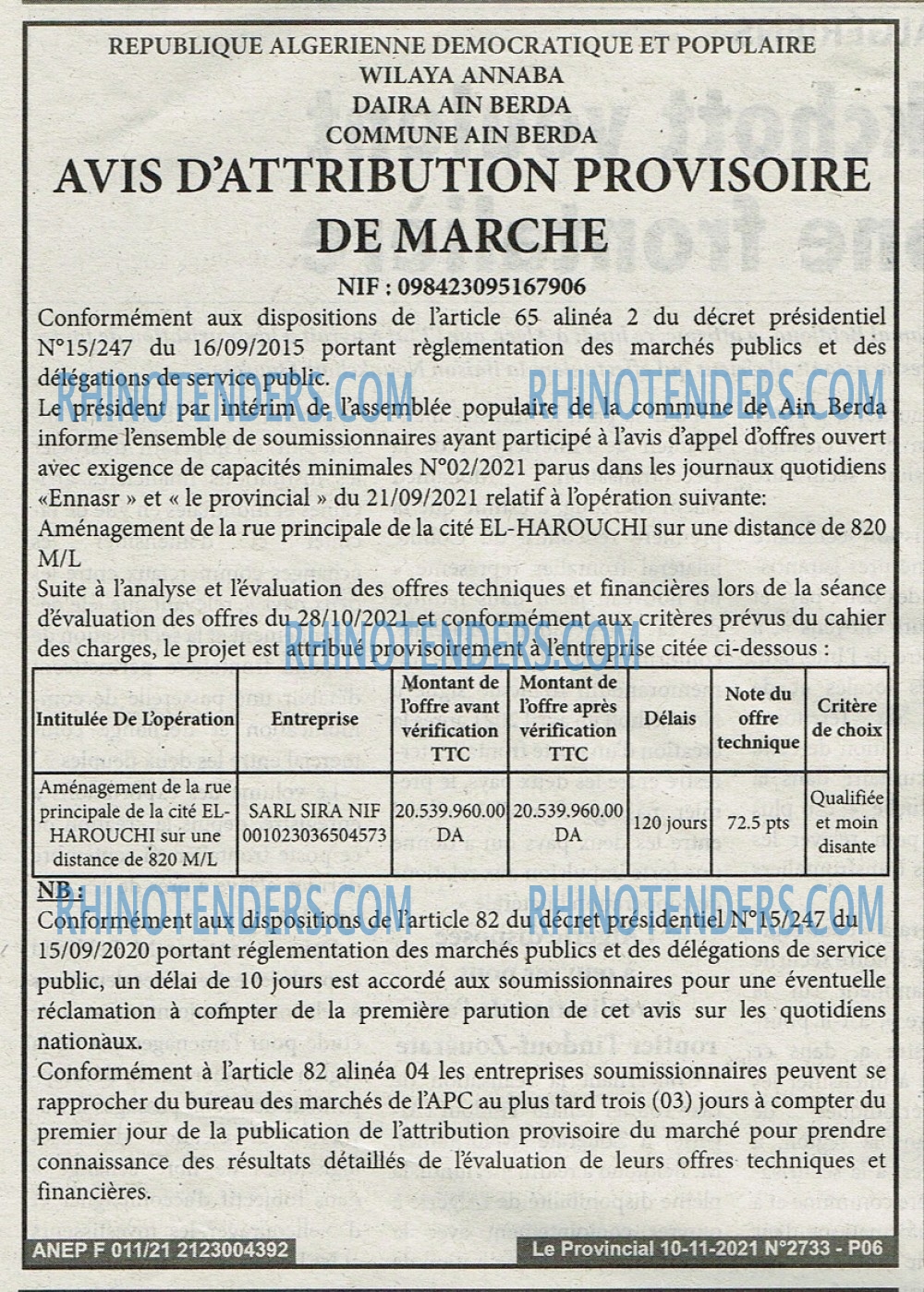 LE PROVINCIAL