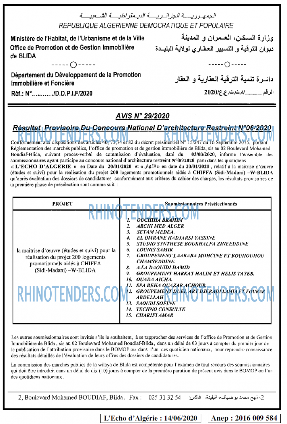 L'ECHO D'ALGERIE