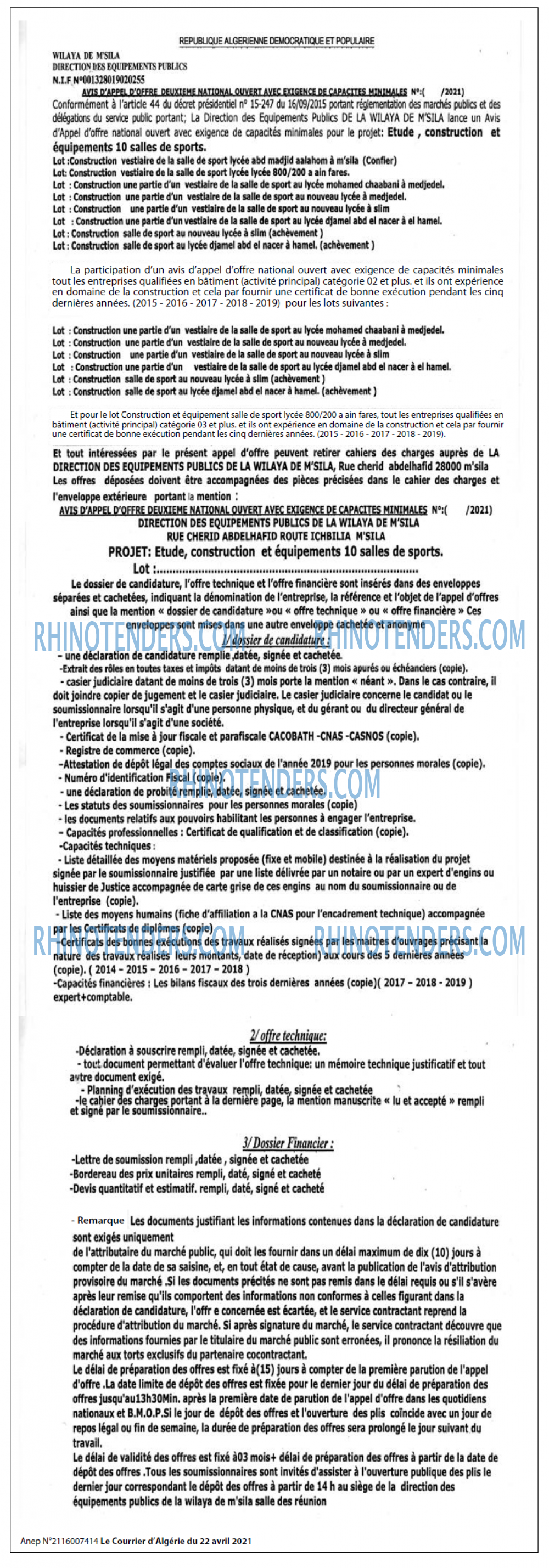 Le Courrier d'Algerie