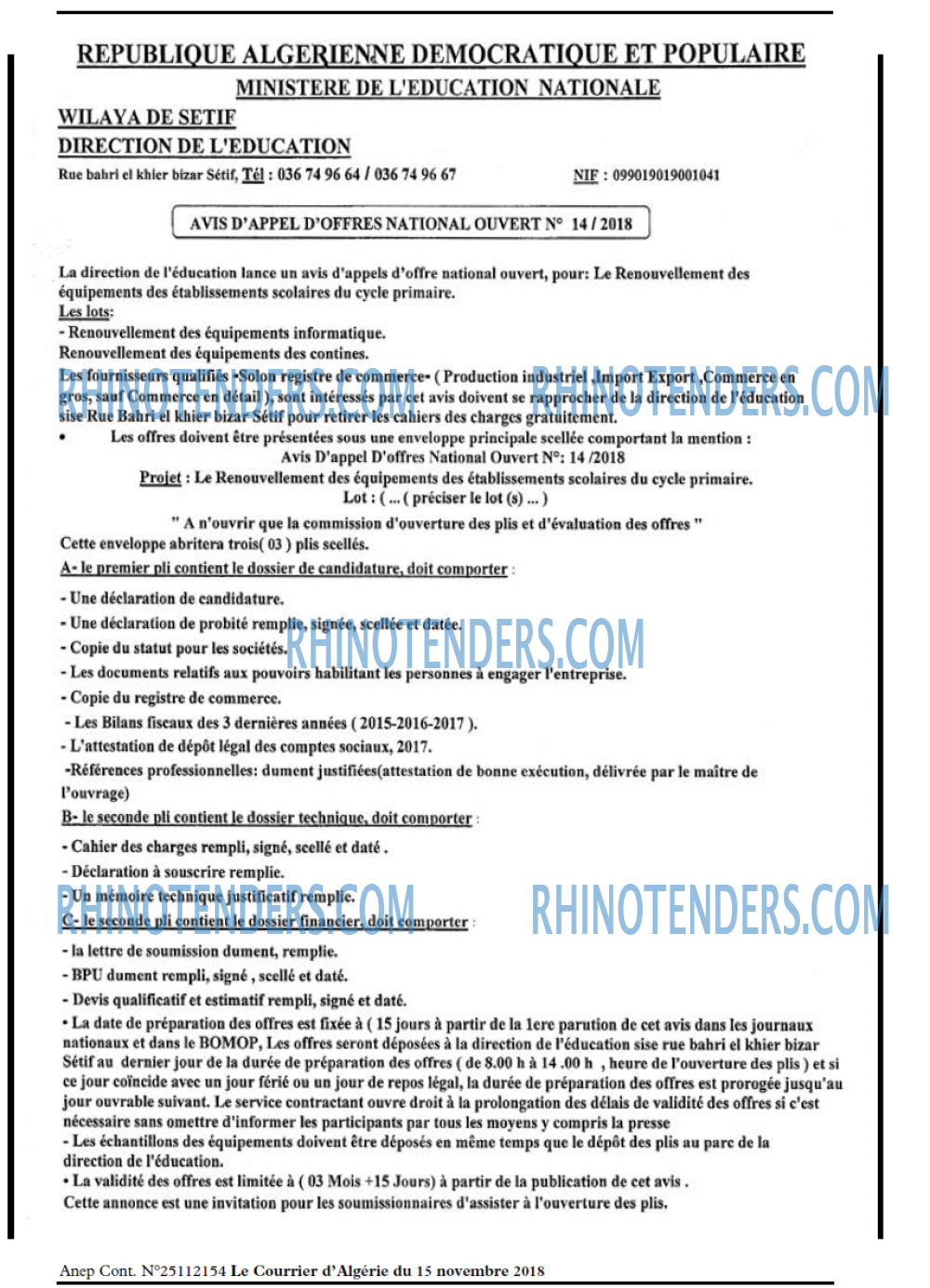 Le Courrier d'Algerie