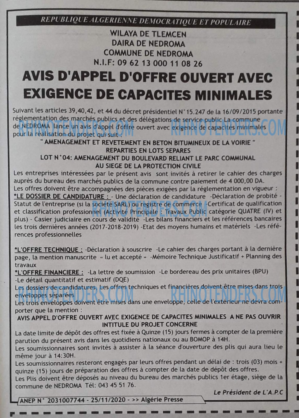 ALGERIE PRESSE